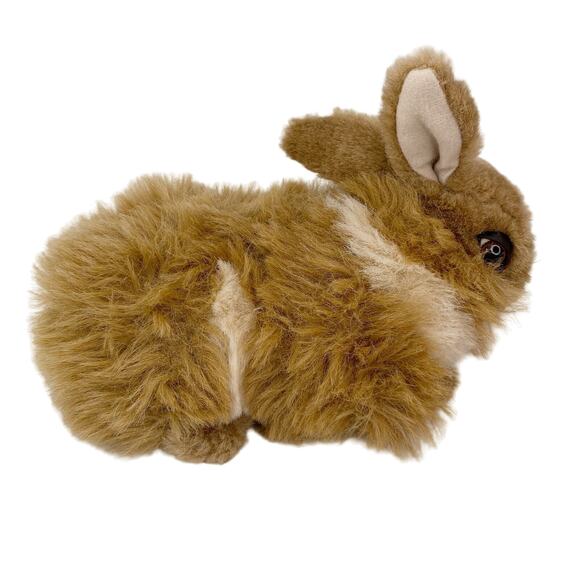 Fiesta Natural Laydown Bunny Rabbit Plush Stuffed Animal Toy 10” Tan - Picture 2 of 10